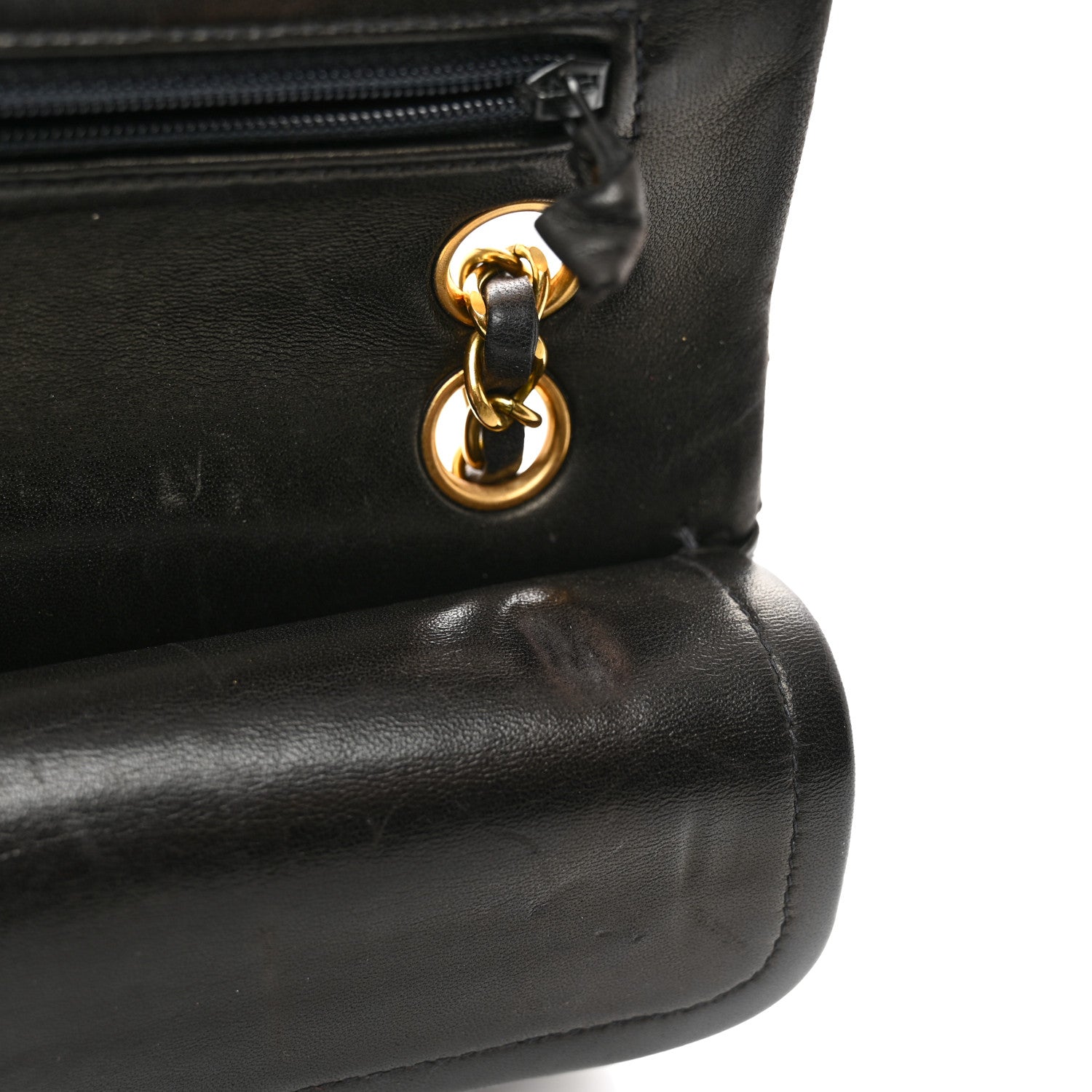 Chanel Lambskin Quilted Small Double Flap Dark Brown 14 of 14