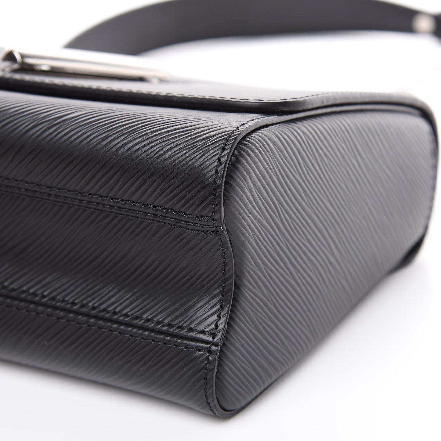 Epi Crystal Embellished Twist Shoulder Bag MM Black