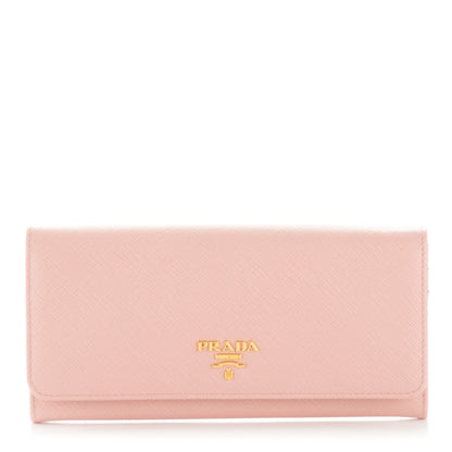 Prada Saffiano Metal Continental Flap Wallet Orchidea 1 of 8