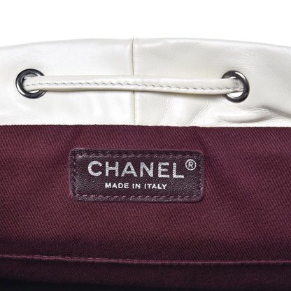 Chanel Glazed Calfskin Shearling Quilted Small Mountain Backpack Ivory 6 of 9