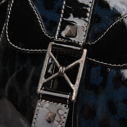 Christian Louboutin Patent Leopard Ironica Tote Blue 15 of 22