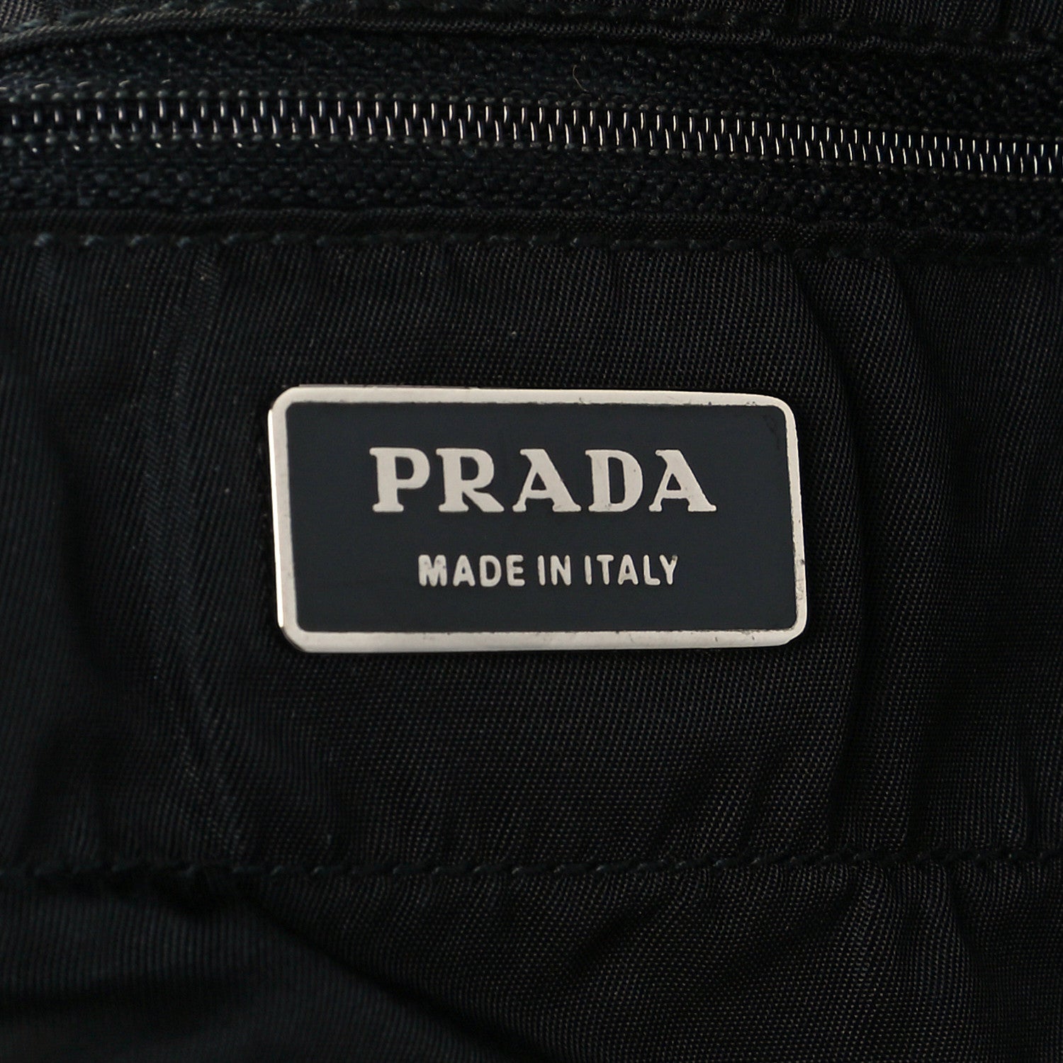 Prada Tessuto Nylon Calfskin Shopping Tote Black 5 of 10