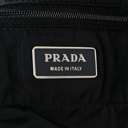 Prada Tessuto Nylon Calfskin Shopping Tote Black 5 of 10