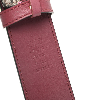Gucci GG Supreme Monogram Blooms Moon Calfskin Interlocking G 37mm Belt 70 28 Beige Ebony Multicolor Dry Rose 3 of 5