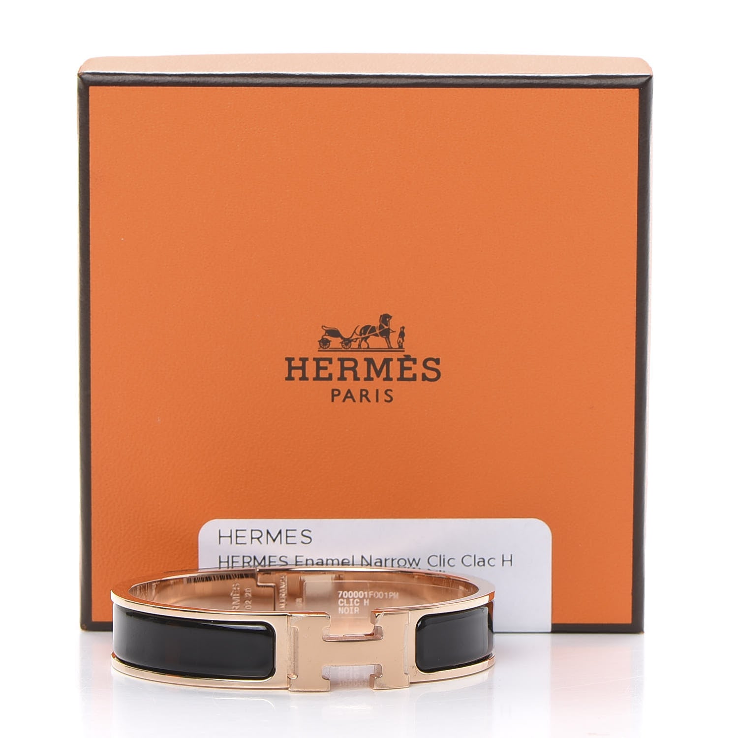 Hermes Enamel Narrow Clic Clac H Bracelet PM Black 6 of 6