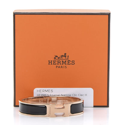 Hermes Enamel Narrow Clic Clac H Bracelet PM Black 6 of 6