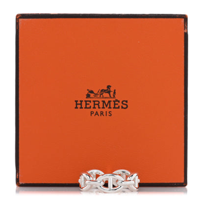 Hermes Sterling Silver PM Chaine d'Ancre Enchainee Band Ring 55 7.25 5 of 5