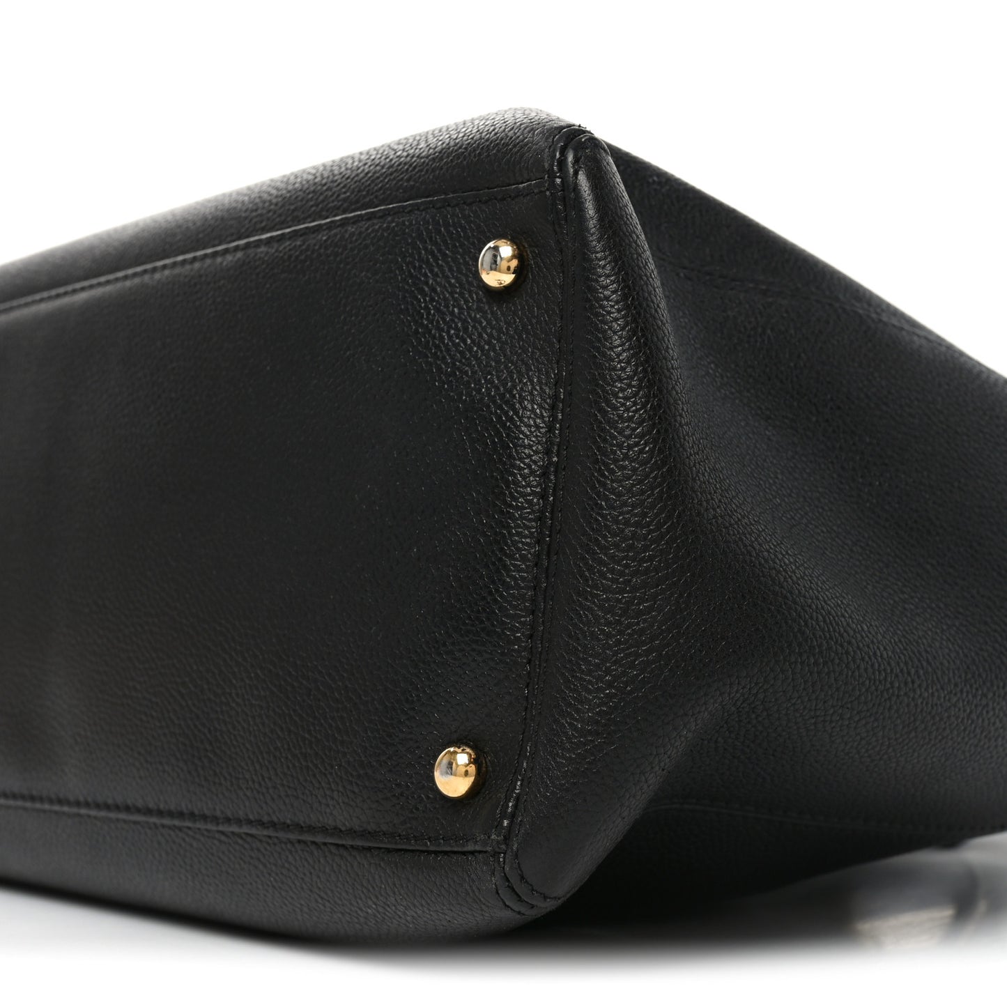 Calfskin Cerf Executive Shopper Tote Black