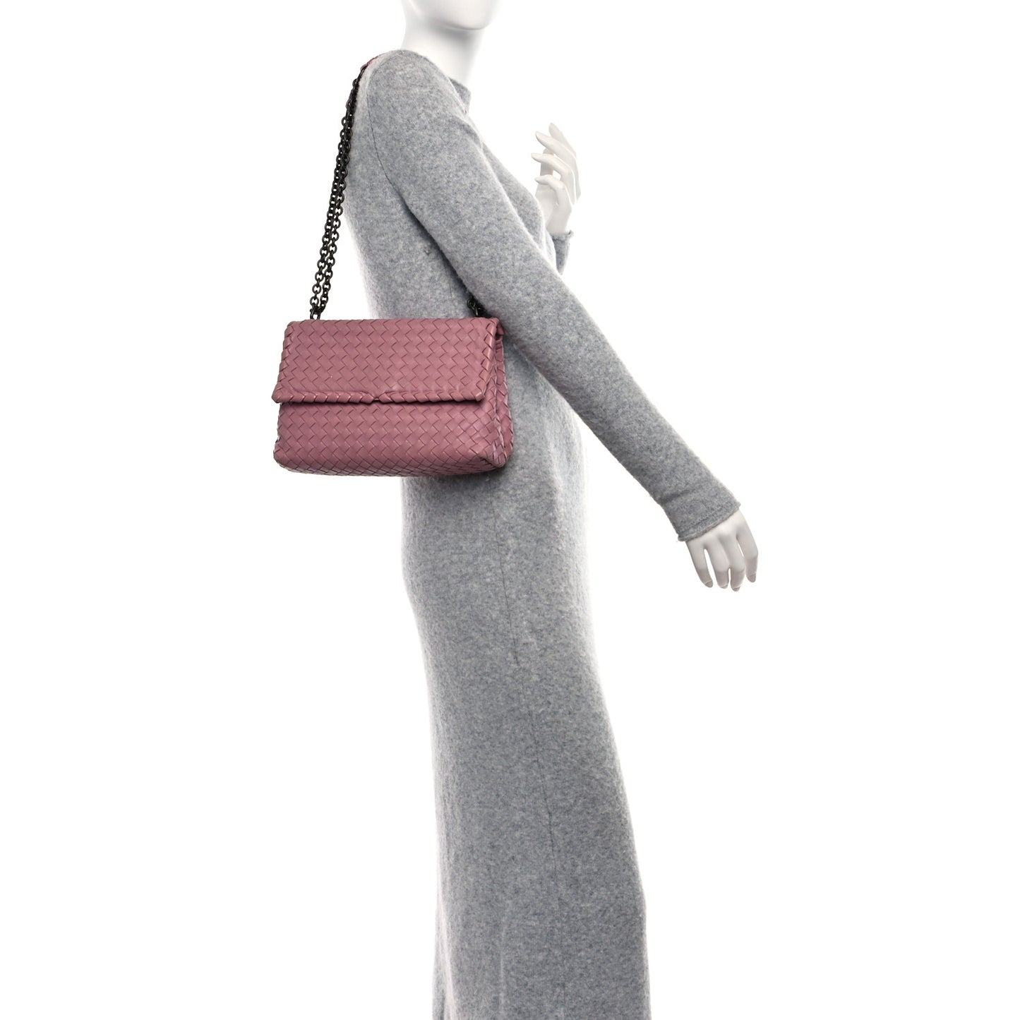 Nappa Intrecciato Small Olimpia Shoulder Bag Watteau