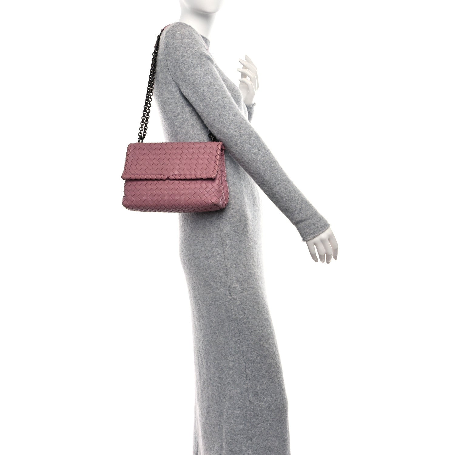 Bottega Veneta Nappa Intrecciato Small Olimpia Shoulder Bag Watteau 2 of 9