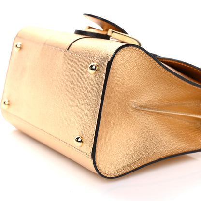 Delvaux Metallic Goatskin Mini Brillant Satchel  Gold 10 of 10