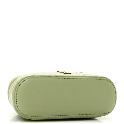 Saint Laurent Lambskin Quilted Gaby Vanity Bag Misty Jade 3 of 12