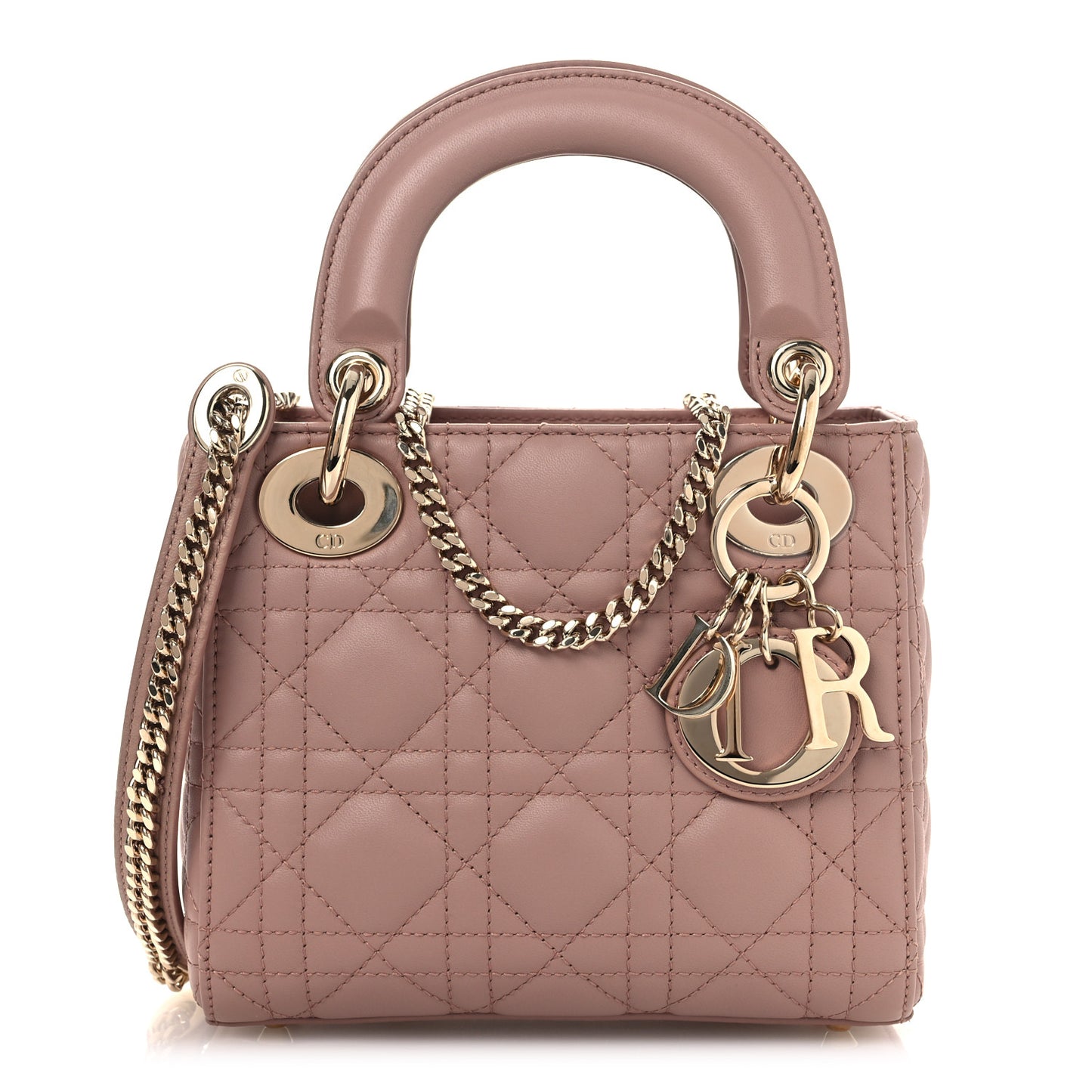 Lambskin Cannage Mini Lady Dior Fard