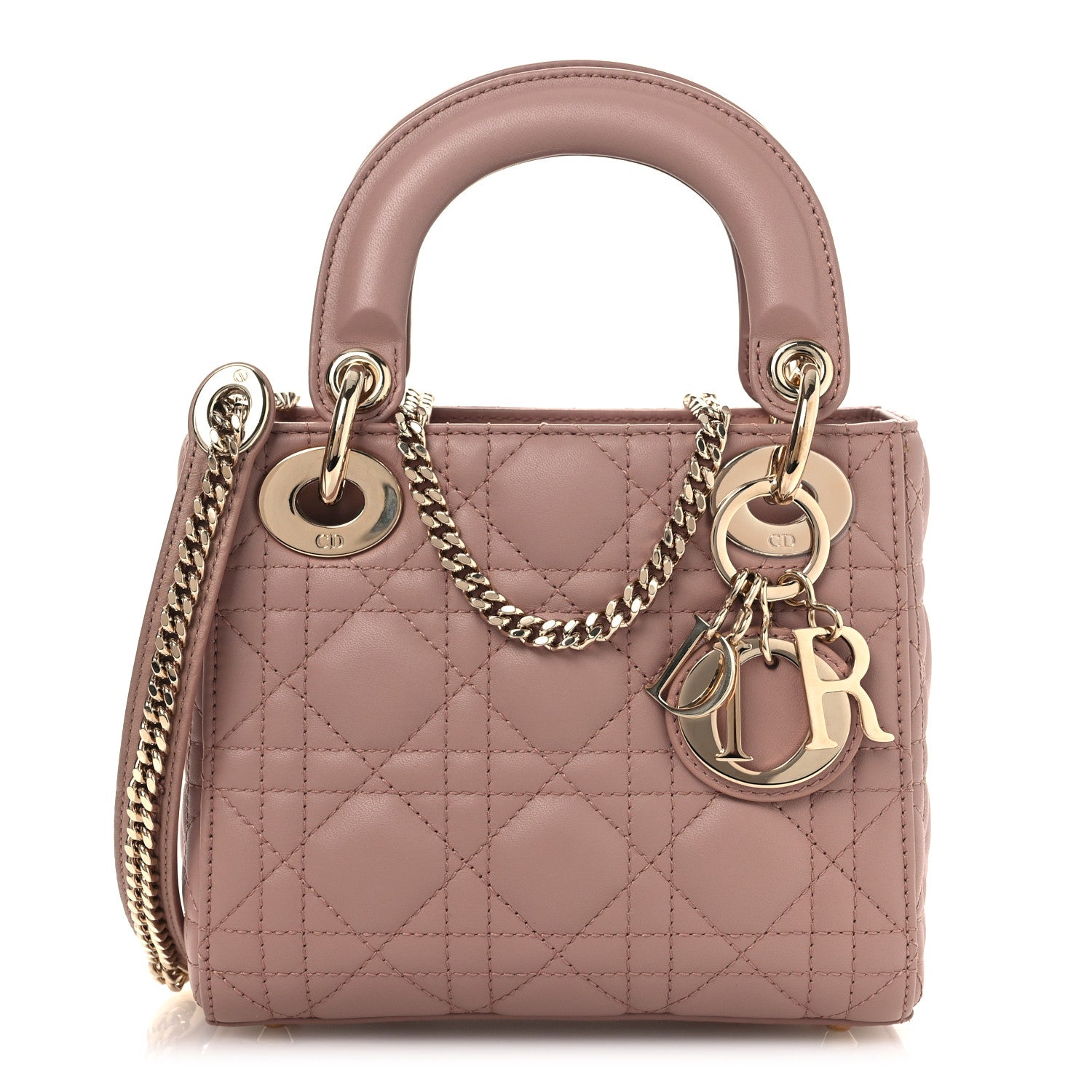 Christian Dior Lambskin Cannage Mini Lady Dior Fard 1 of 12