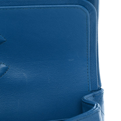 Chanel Caviar Quilted Medium Double Flap Blue 12 of 12