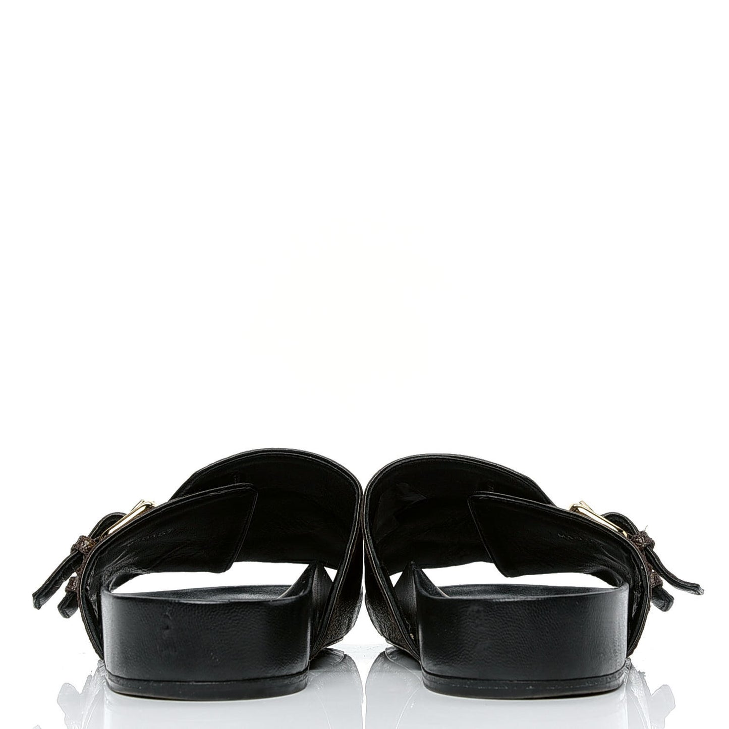Monogram Patch Work World Tour Bom Dia Flat Mule 36 Black