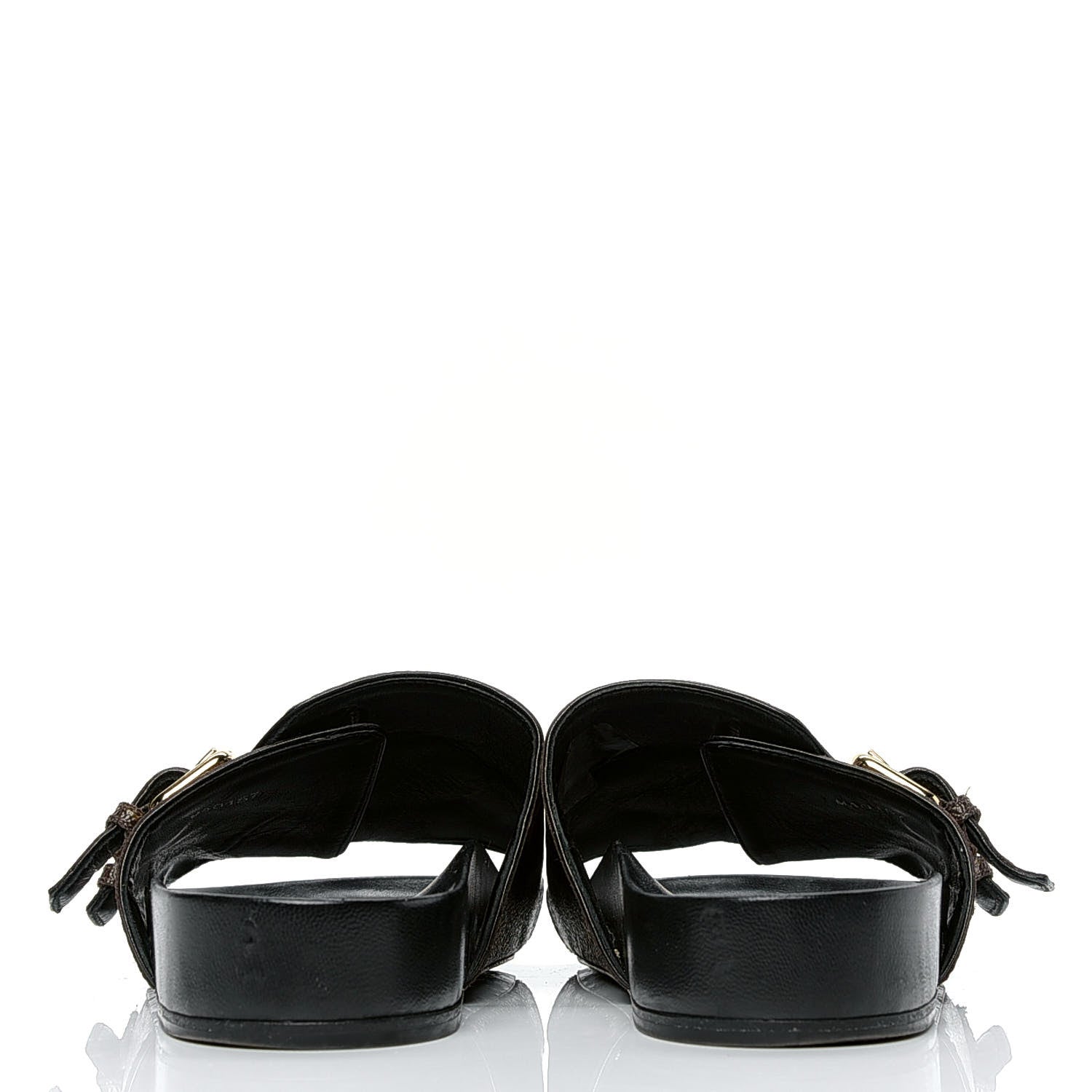 Louis Vuitton Monogram Patch Work World Tour Bom Dia Flat Mule 36 Black 4 of 6