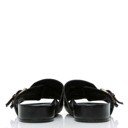 Louis Vuitton Monogram Patch Work World Tour Bom Dia Flat Mule 36 Black 4 of 6