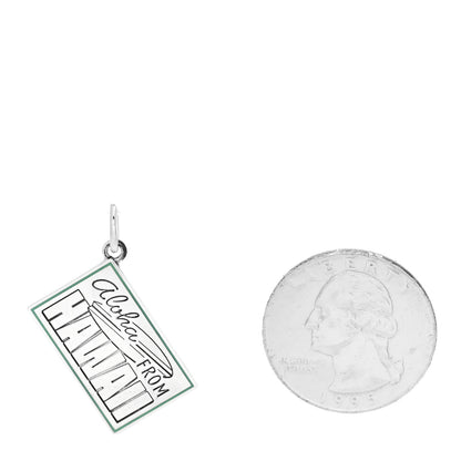 Tiffany Sterling Silver Enamel Hawaii Postcard Charm Blue 2 of 5