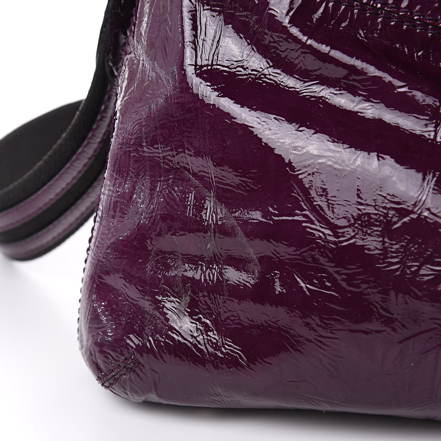 Crinkled Patent Calfskin Medium Nightingale Purple