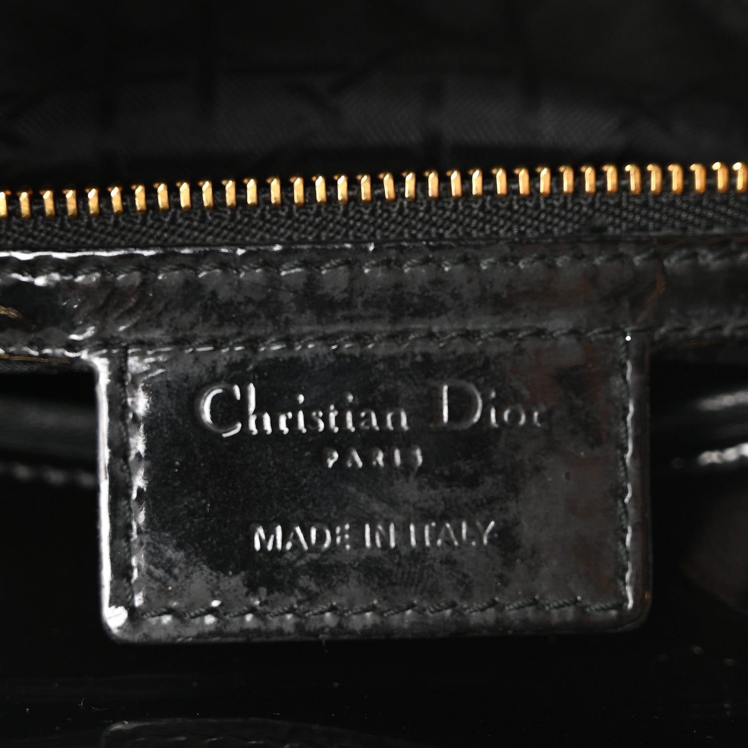Christian Dior Patent Cannage Large Lady Dior Black 6 of 10