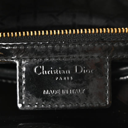 Christian Dior Patent Cannage Large Lady Dior Black 6 of 10