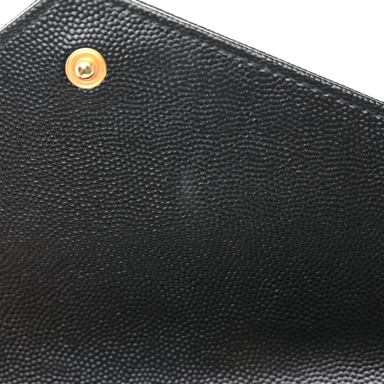 Saint Laurent Grain De Poudre Matelasse Chevron Monogram Chain Wallet Black 11 of 18