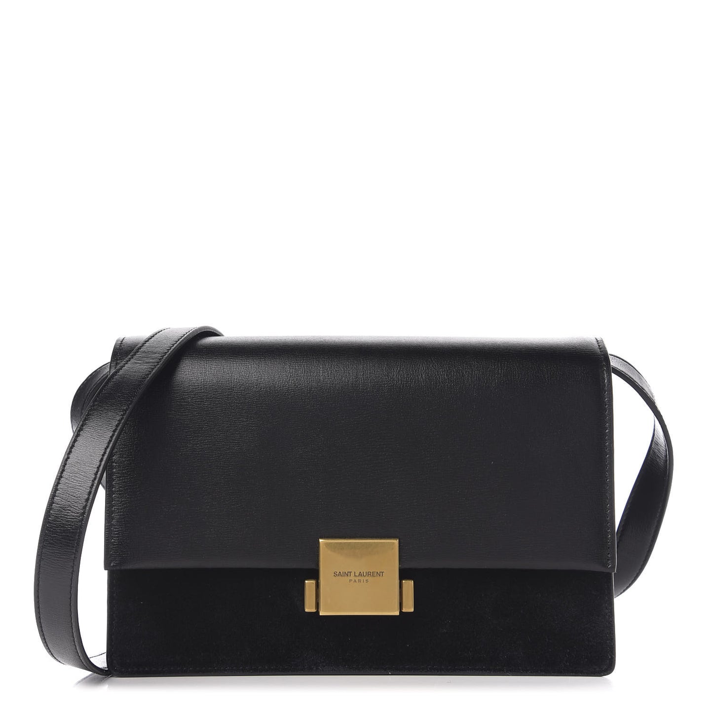 Smooth Calfskin Suede Medium Bellechasse Black