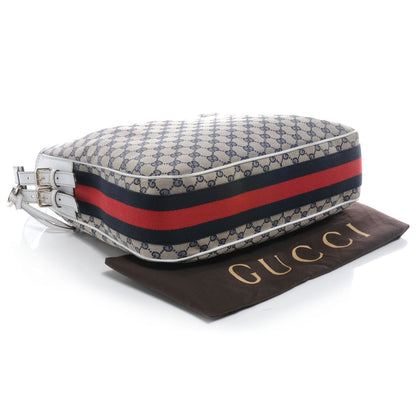 Gucci Monogram Medium Heritage Shoulder Bag Navy 4 of 7