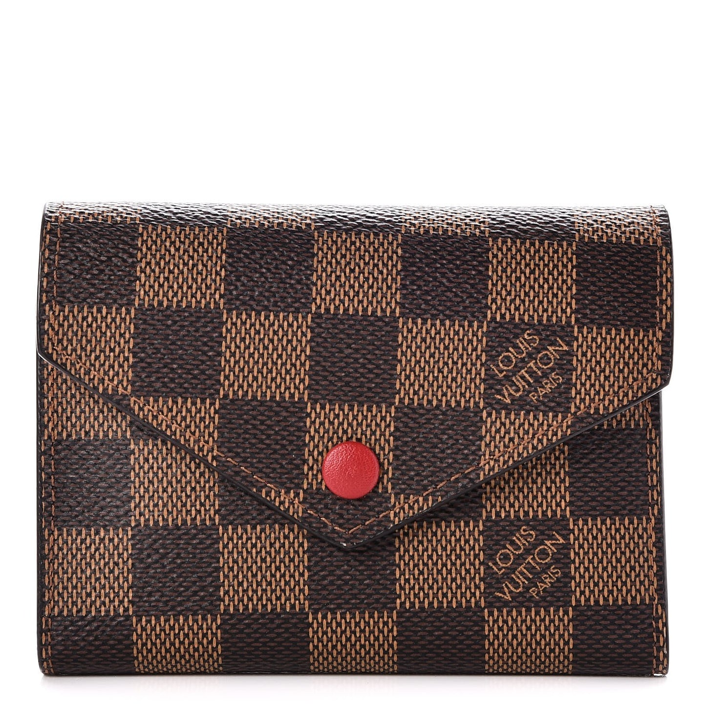 Damier Ebene Victorine Wallet Red