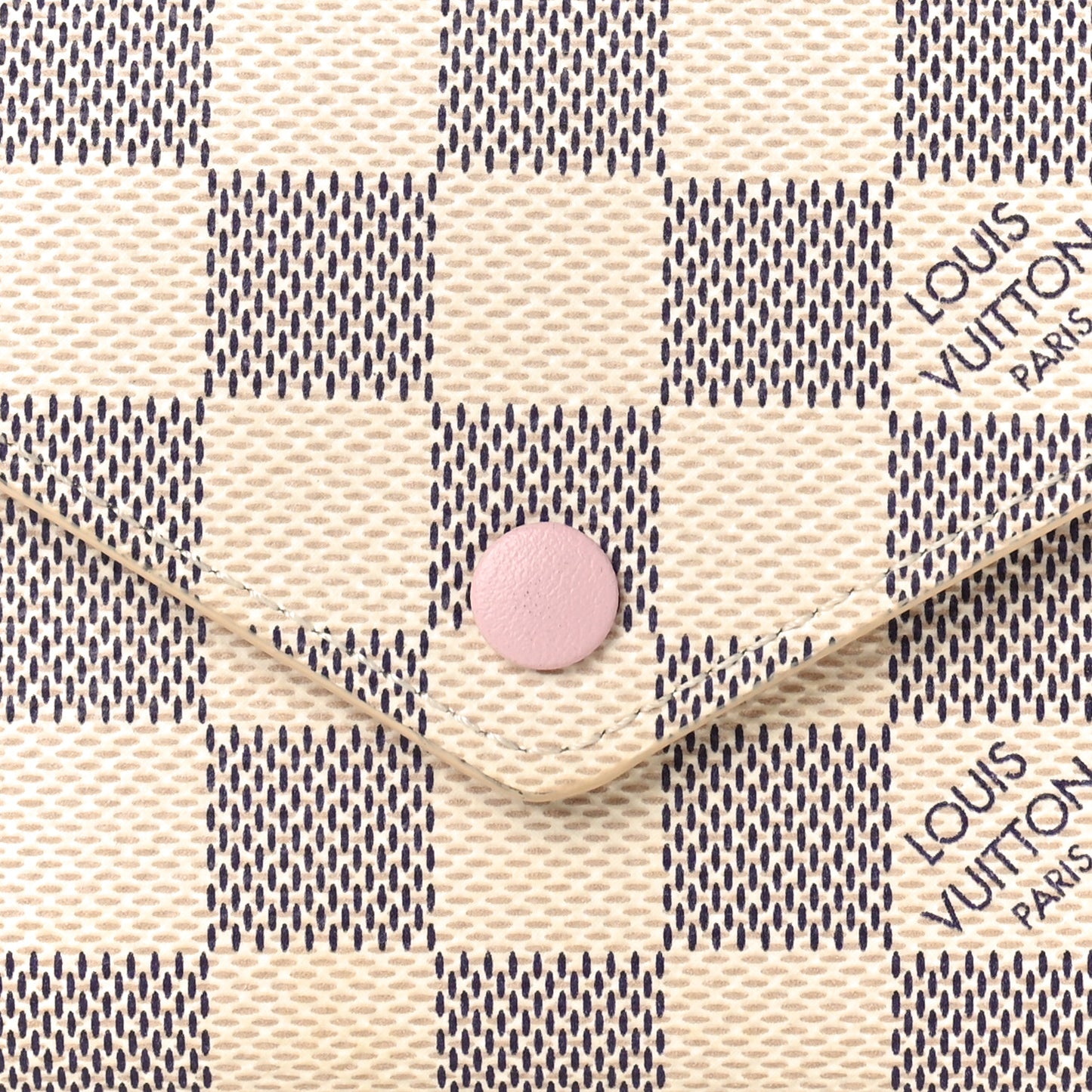 LOUIS VUITTON Damier Azur Victorine Wallet Rose Ballerine
