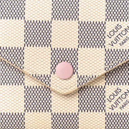 Louis Vuitton LOUIS VUITTON Damier Azur Victorine Wallet Rose Ballerine 7 of 7