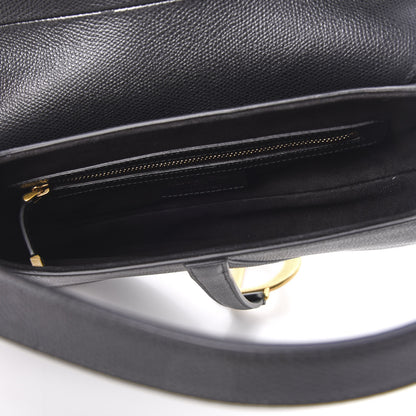 Christian Dior Grained Calfskin Saddle Bag Black 5 of 10