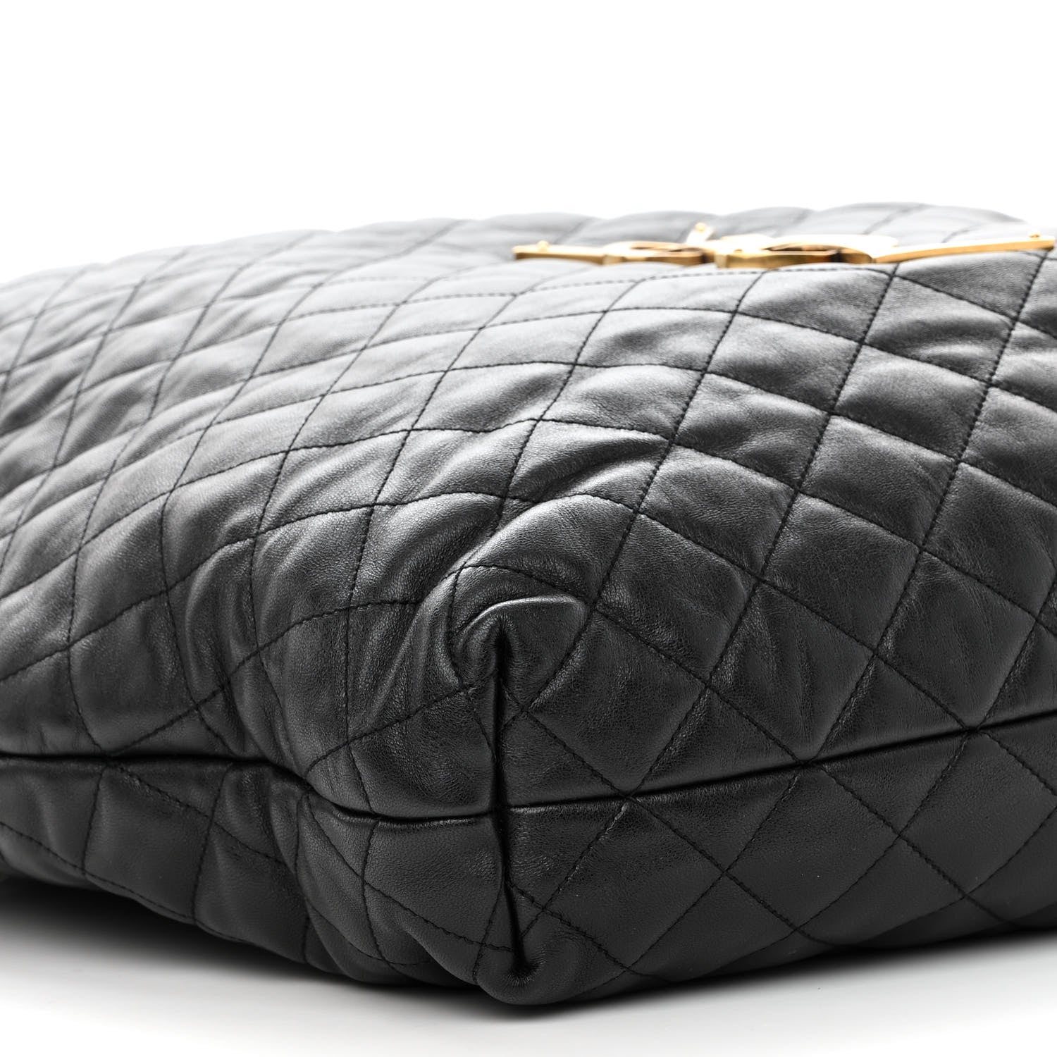 Saint Laurent SAINT LAURENT Lambskin Quilted Maxi Icare Shopping Tote Black 8 of 9