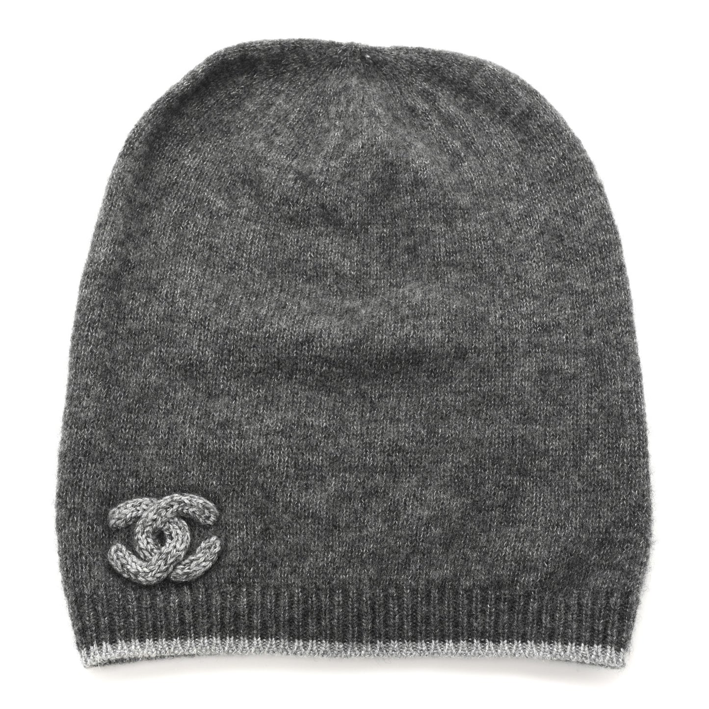 Cashmere Blend CC Beanie Hat Grey