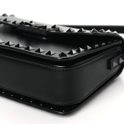 Valentino Garavani Smooth Calfskin Enamel Tonal Small Rockstud23 Shoulder Bag Black 9 of 9