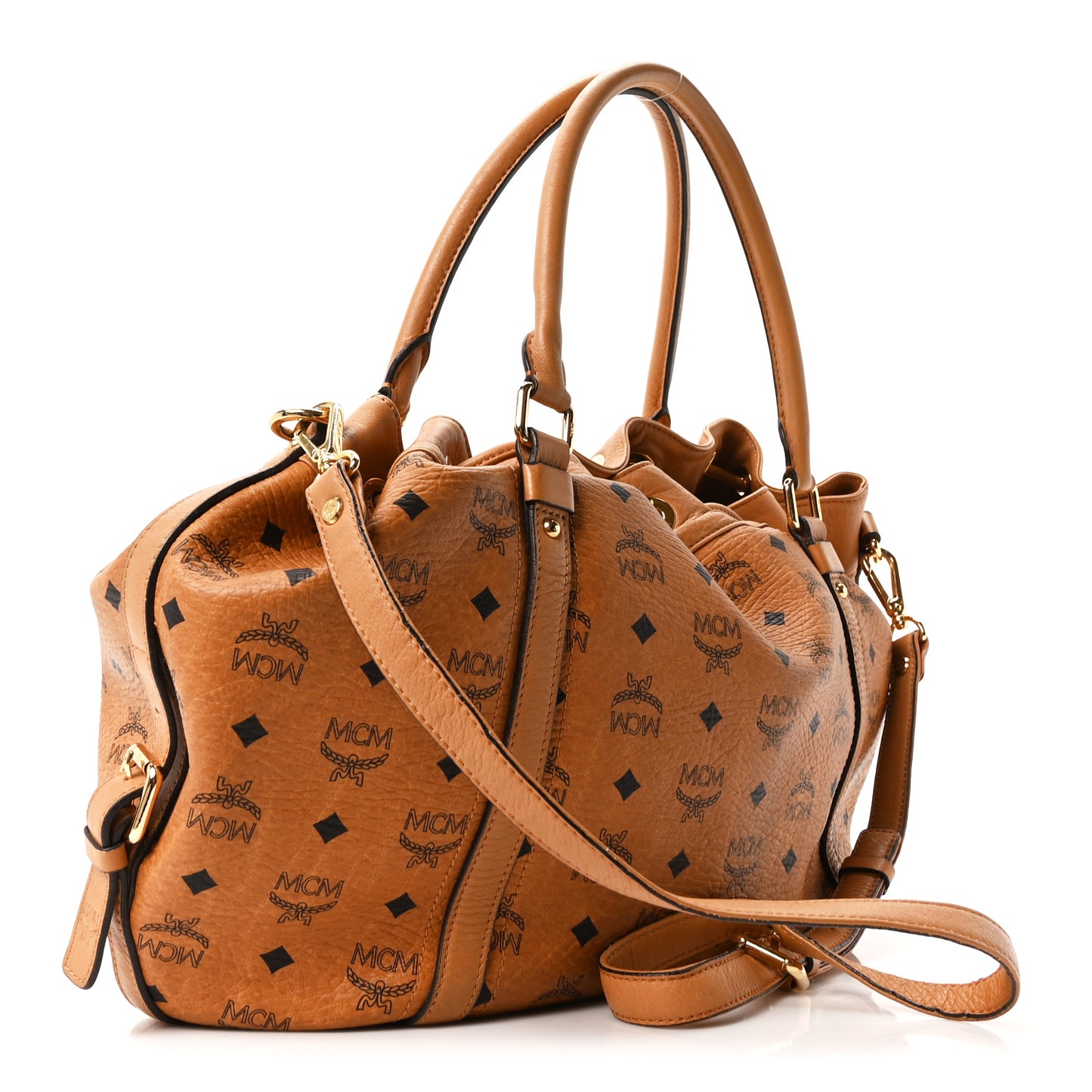 Visetos Drawstring Shopper Cognac