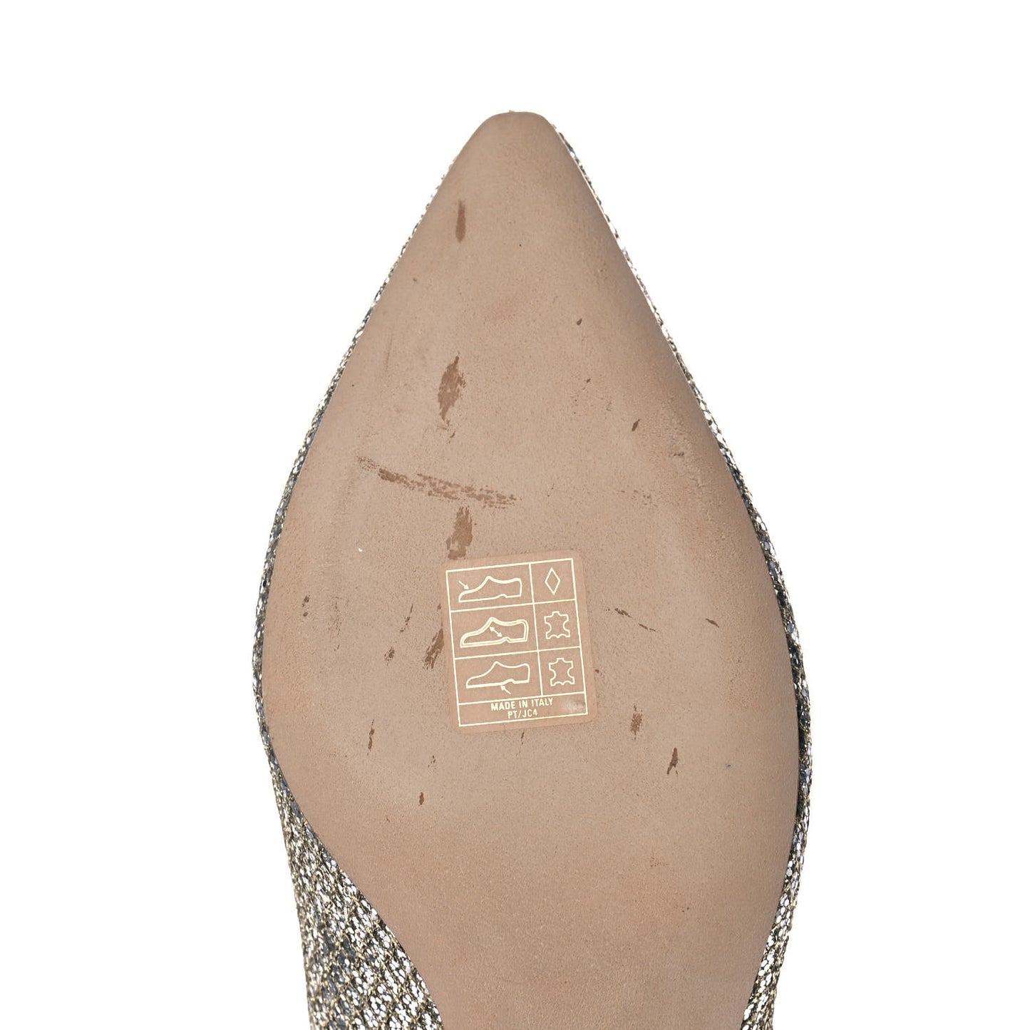 Glitter Fabric Romy 85 Pumps 36.5 Champagne