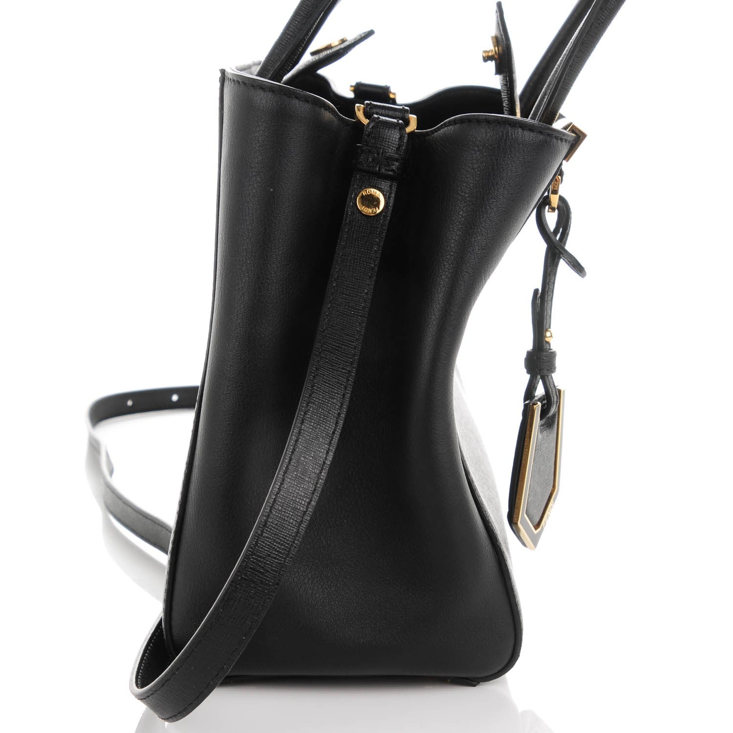 Fendi Vitello Elite Petite 2Jours Tote Black 8 of 8