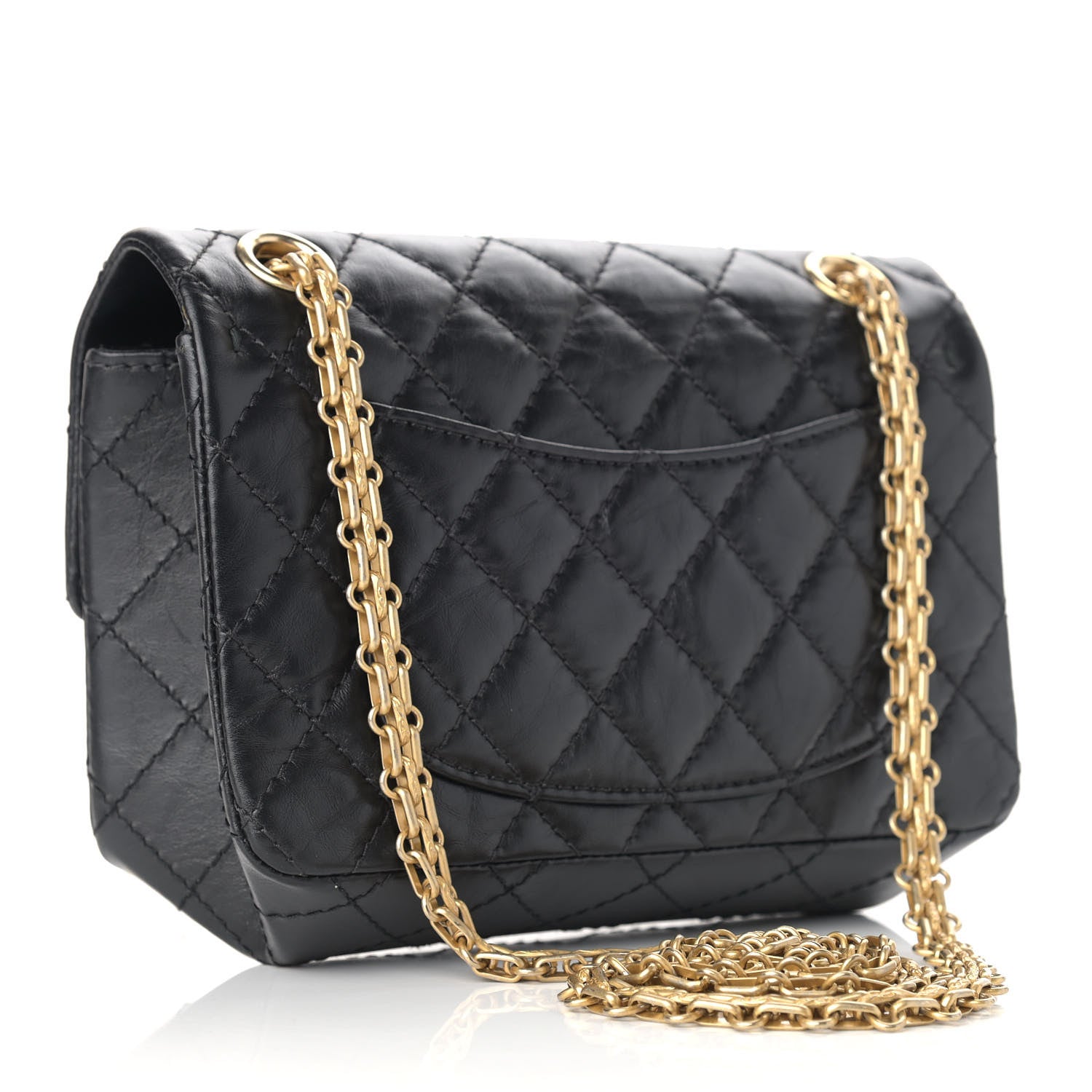Chanel Aged Calfskin Quilted 2.55 Reissue Mini Flap Black 3 of 12