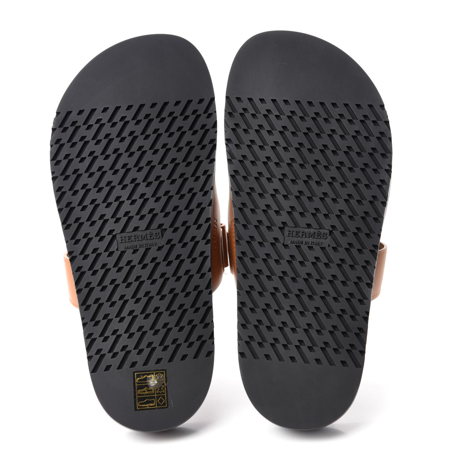 Hermes Calfskin Womens Chypre Sandals 38 Gold 5 of 9