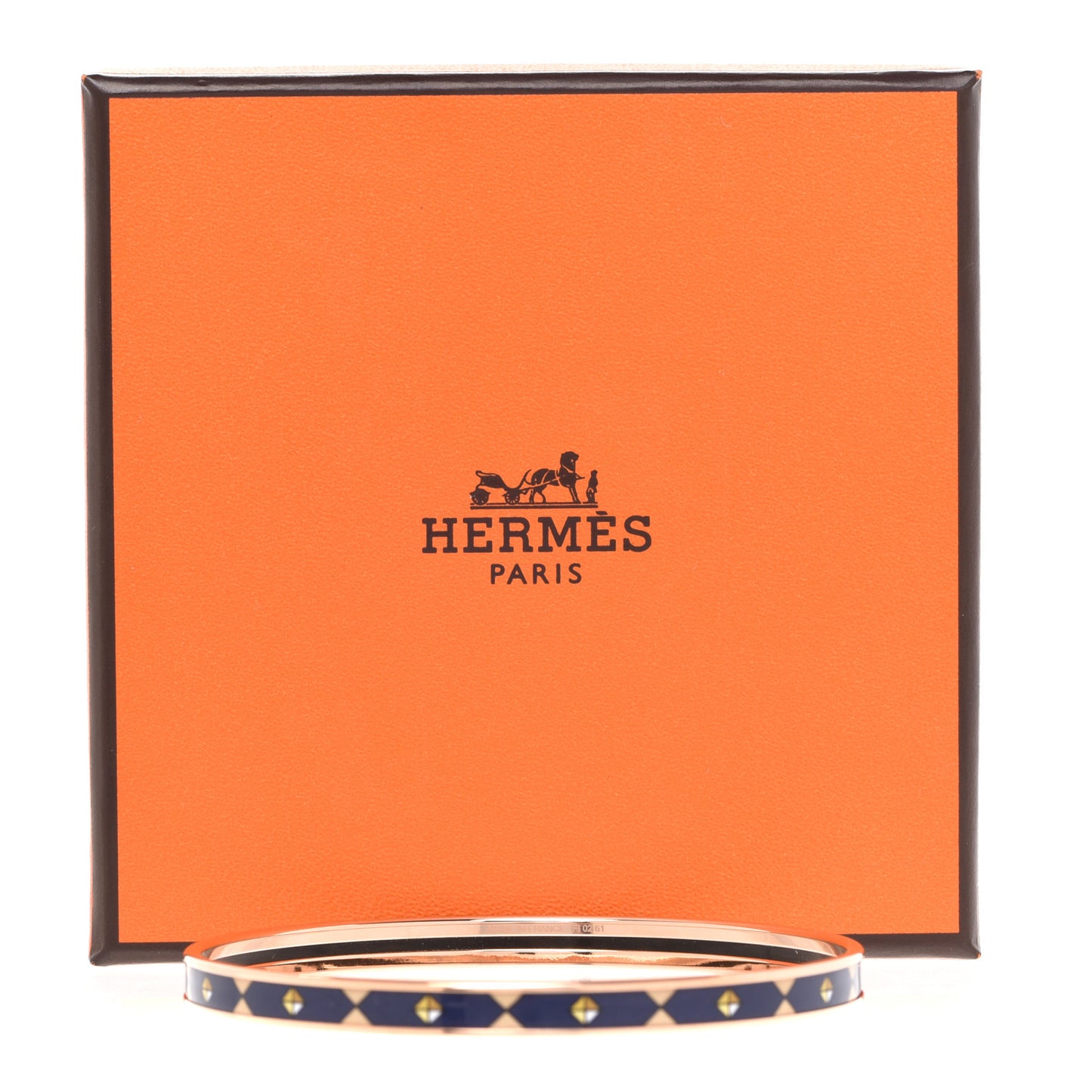Enamel Colliers De Chiens Printed Extra Narrow Bracelet