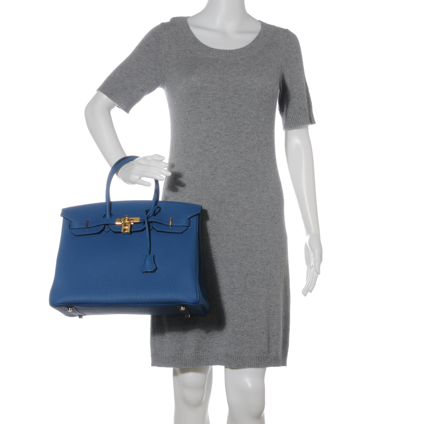 Togo Birkin 35 Bleu de Galice