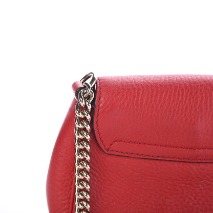 Gucci Pebbled Calfskin Small Soho Flap Crossbody Red 11 of 11