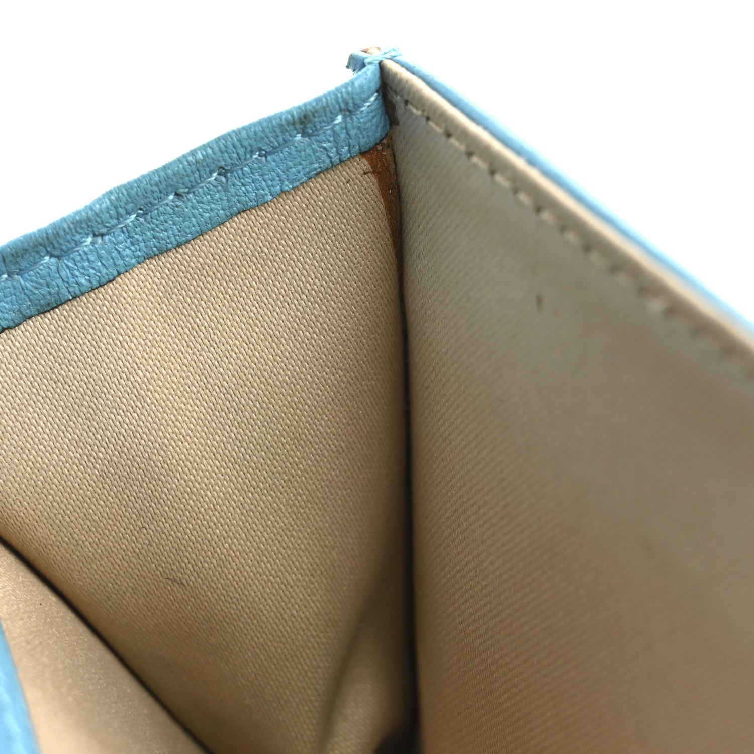 Chanel Lambskin Camellia Embossed Flap Card Holder Blue 12 of 13