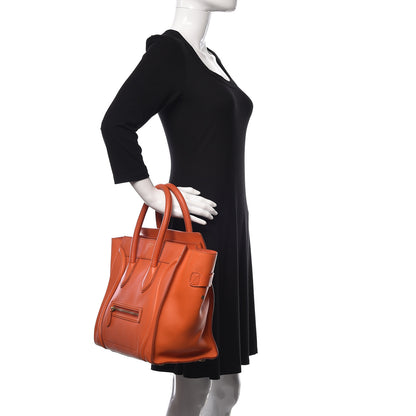 Celine Smooth Calfskin Mini Luggage Bright Orange 2 of 32