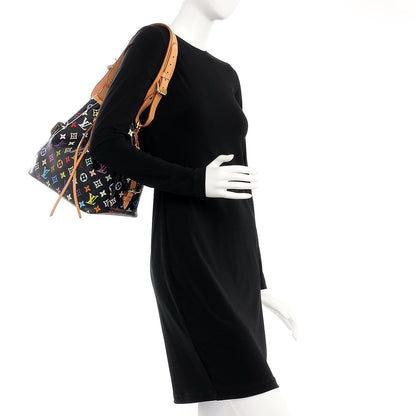 Louis Vuitton Monogram Multicolor Petit Noe Black 2 of 8