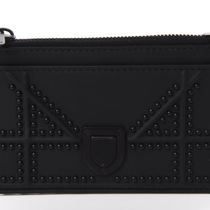 Christian Dior Ultra Matte Calfskin Studded Diorama Card Holder Black 9 of 9