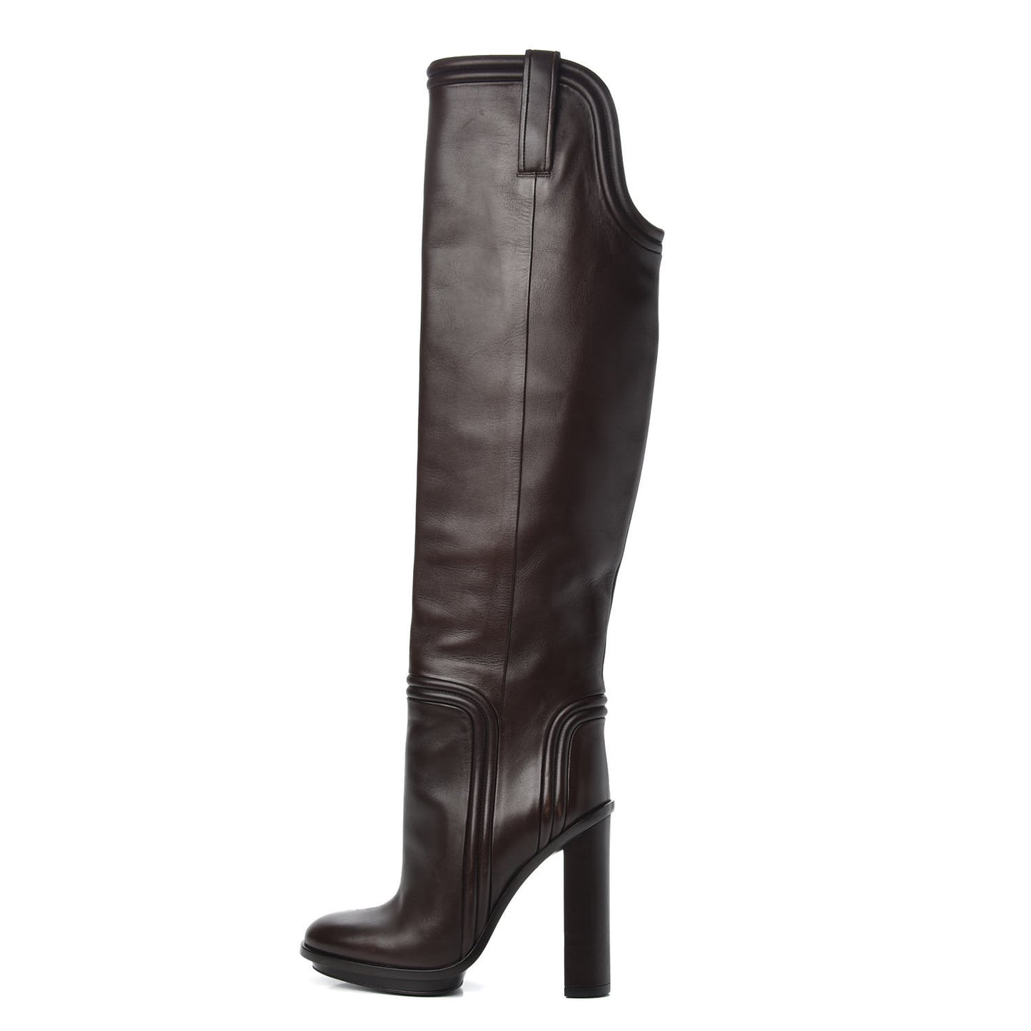 Calfskin Lifford Knee High Boots 35.5 Brown