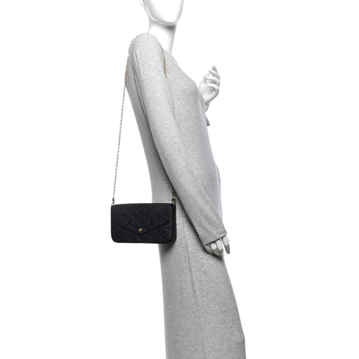 Empreinte Pochette Felicie Chain Wallet Black